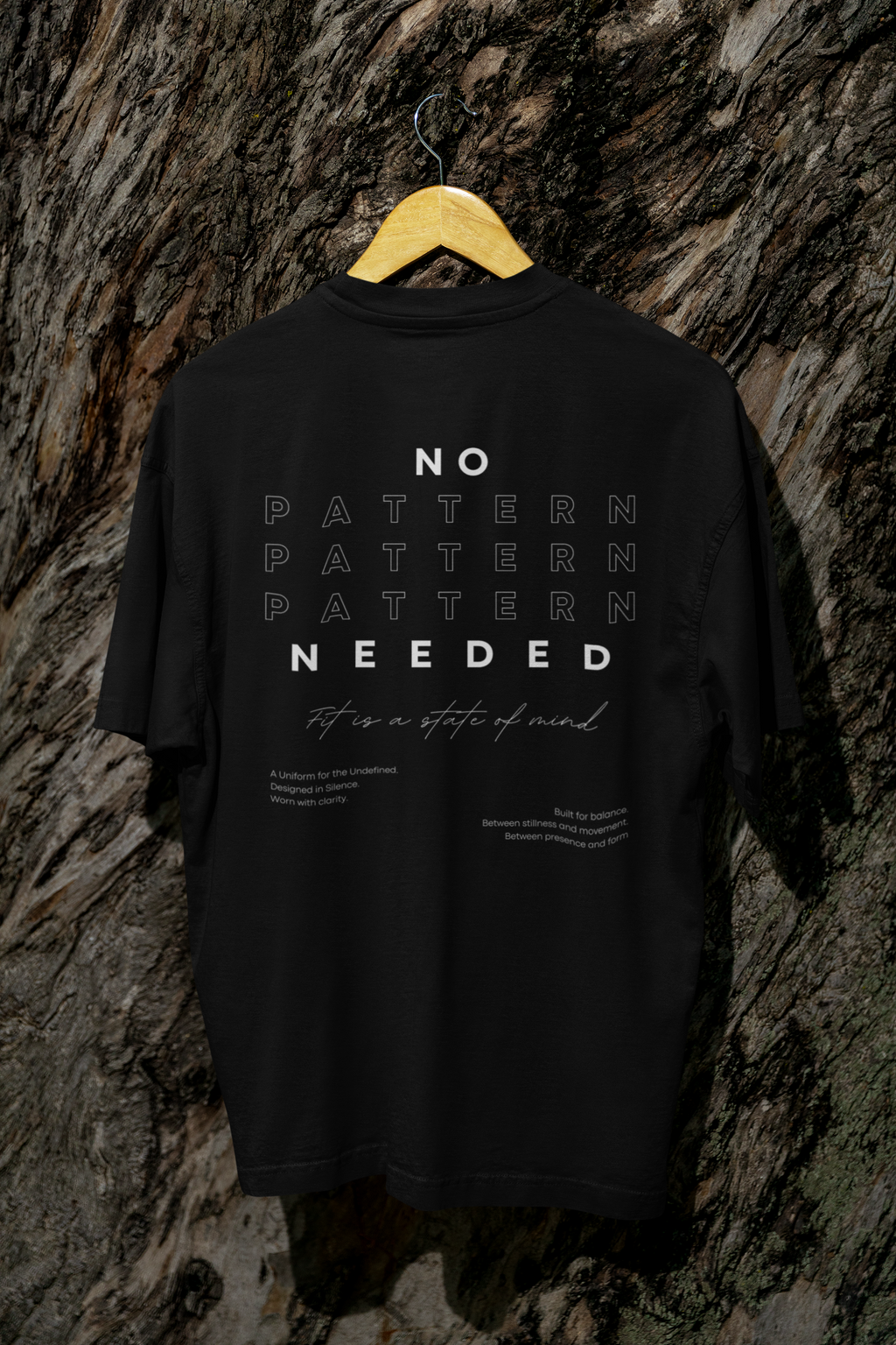 No Pattern Needed Black Oversized T-Shirt – Philosophy Edition | Fnc Studios