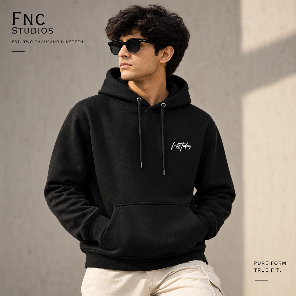 Fnc Studios "Est. 2019" Graphic Black Hoodie | Premium Streetwear Pullover