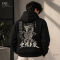 FNC Studios "The Apex Guardian" Graphic Black Zip-Up Hoodie | Premium Streetwear Zipper Hoodie