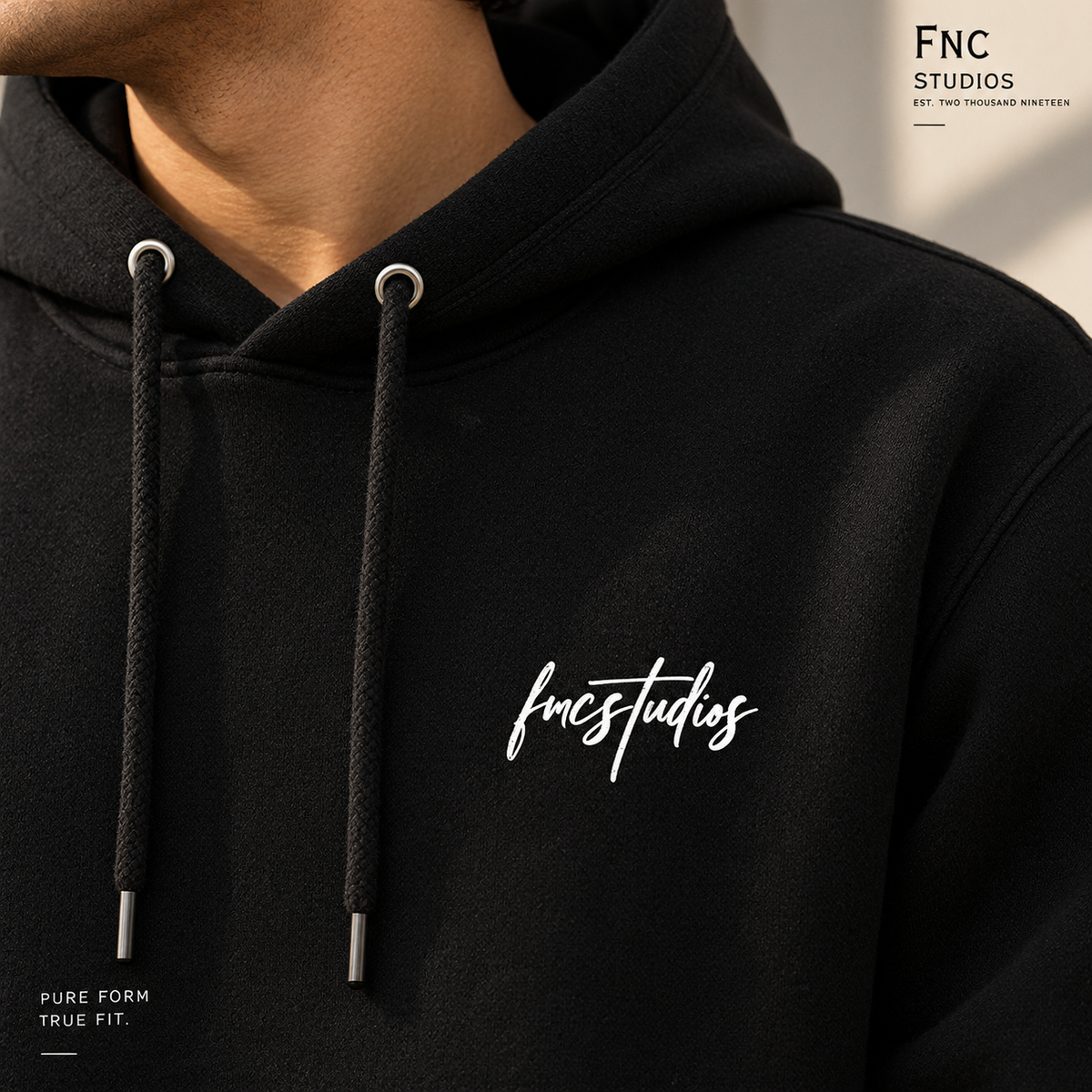 Fnc Studios "Est. 2019" Graphic Black Hoodie | Premium Streetwear Pullover